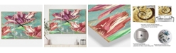 Designart Vintage-Inspired Tulips in Paris Oversized Cottage 3 Panels Wall Clock - 38" x 38" x 1"